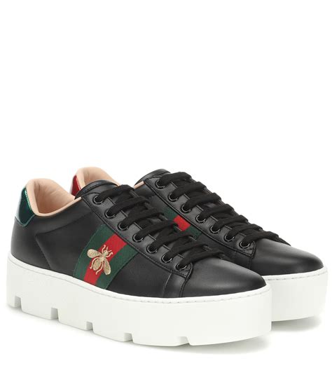 Shop Gucci Ace Leather Sneakers .